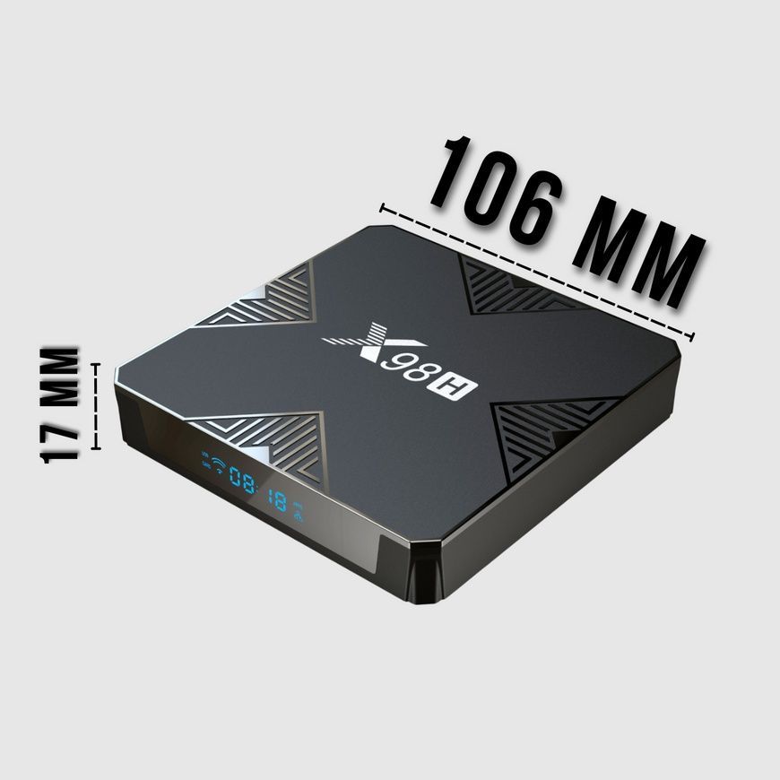 Приставка TV-BOX X98H 4/32 ГБ на Android 12 с пультом и поддержкой 4K 17275/MG фото