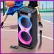 Портативна Bluetooth колонка 2х8" з бездротовим мікрофоном та пультом ДК ZQS8280 60W 6091/EW фото 6