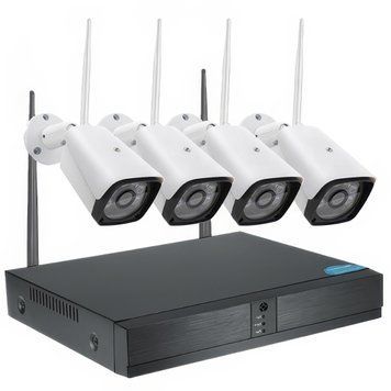 Комплект камер відеоспостереження бездротової AHD 5 KIT OUTDOOR CAMERA Набір із 4 камер з реєстратором 1291/AND фото