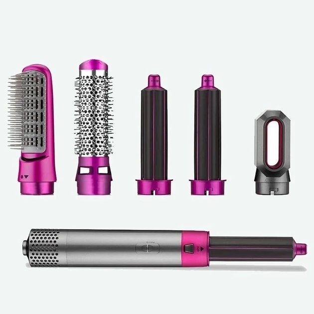 Мультистайлер 5 в 1 Hot Air Styler Стайлер для волос с насадкам для укладки и завивкии 4062/GR фото