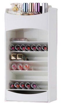 Вертикальный настольный органайзер для косметики Cosmake Lipstick And Nail Polish Organizer 33х17х11 см Белый 2862-1/GR фото