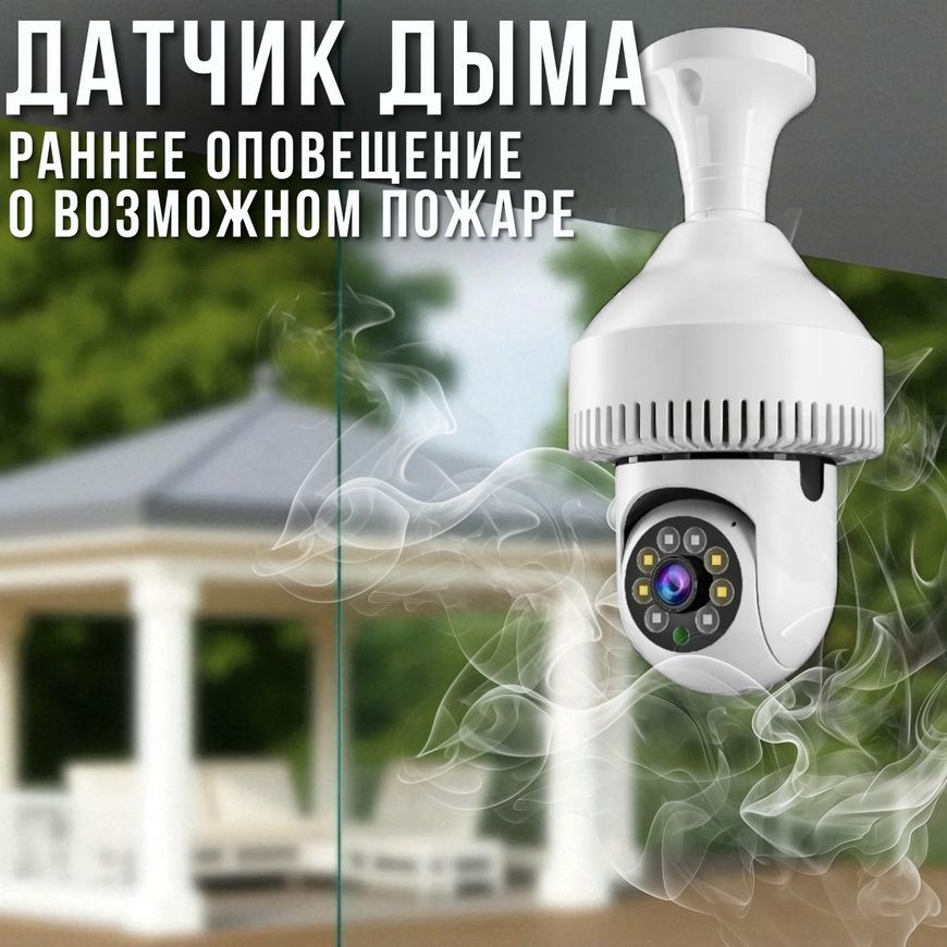 WiFi Камера видеонаблюдения с поворотным модулем и креплением в цоколь E27 JT-8191HJ 6823/EW фото