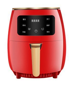 Аерофритниця для смаження без олії на 6л з Air Fryer Фритюрниця на 1800Вт для кухні Червоний 6692к/EW фото