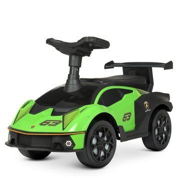 Дитяча каталка-толокар Lamborghini із зручним музичним кермом Bambi 660-5 Зелений 660-5 фото