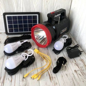 Ліхтар на сонячній батареї та зарядним пристроєм Gold Silver GS-580 15W 30 LED з радіо, MP3 та повербанком AT-X9/J фото