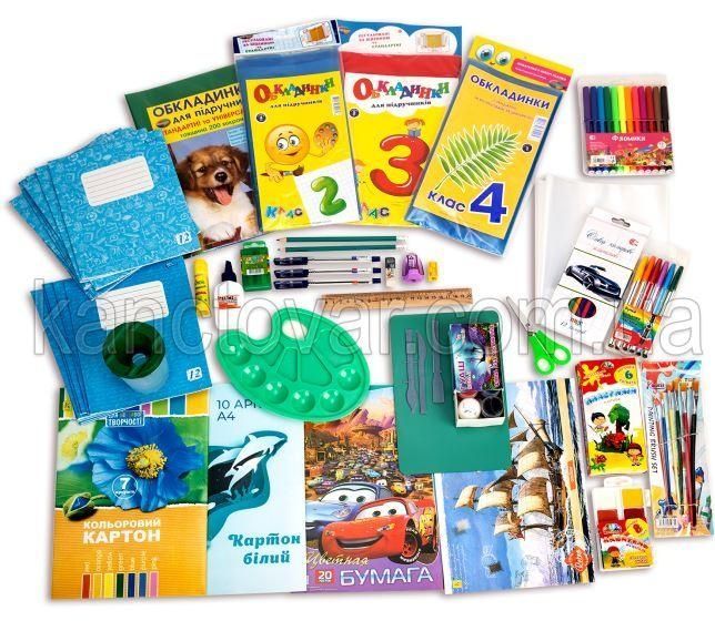 Школьный набор канцтоваров &laquo;Эконом Люкс&raquo; С 1-4 класс (Мальчик/Девочка) ШК1-4 фото