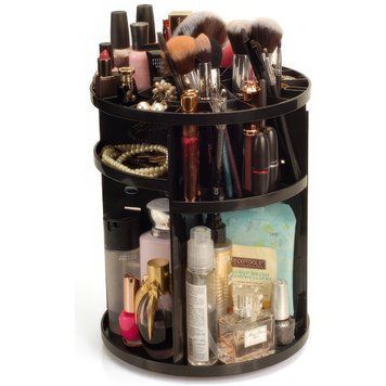 Органайзер для косметики Поворотный 360&deg; Rotation Cosmetic Organizer Черный Подставка для хранения косметики Rotation Cosmtic/NG фото
