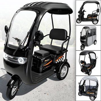 Триколісний електротрайк TRIVARO COMFORT з дахом та дощовиком 800W 0306/МК фото