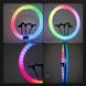 Светодиодная кольцевая лампа 56 см 3D RGB с усиленным штативом на 2,1 м Двухсторонняя цветная LED лампа 02412/MB фото 7
