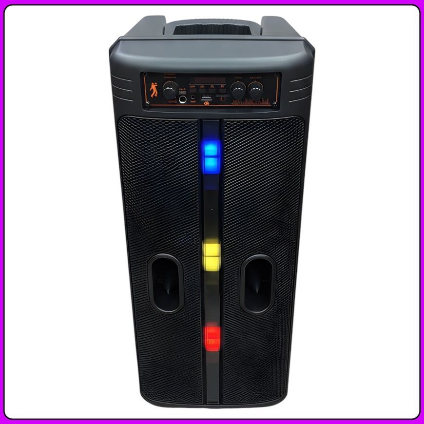 Портативная Bluetooth колонка 8.5"х2 с RGB подсветкой, микрофоном и пультом ДУ&nbsp;TTD-2806 TTD-2806-C34/VEN фото