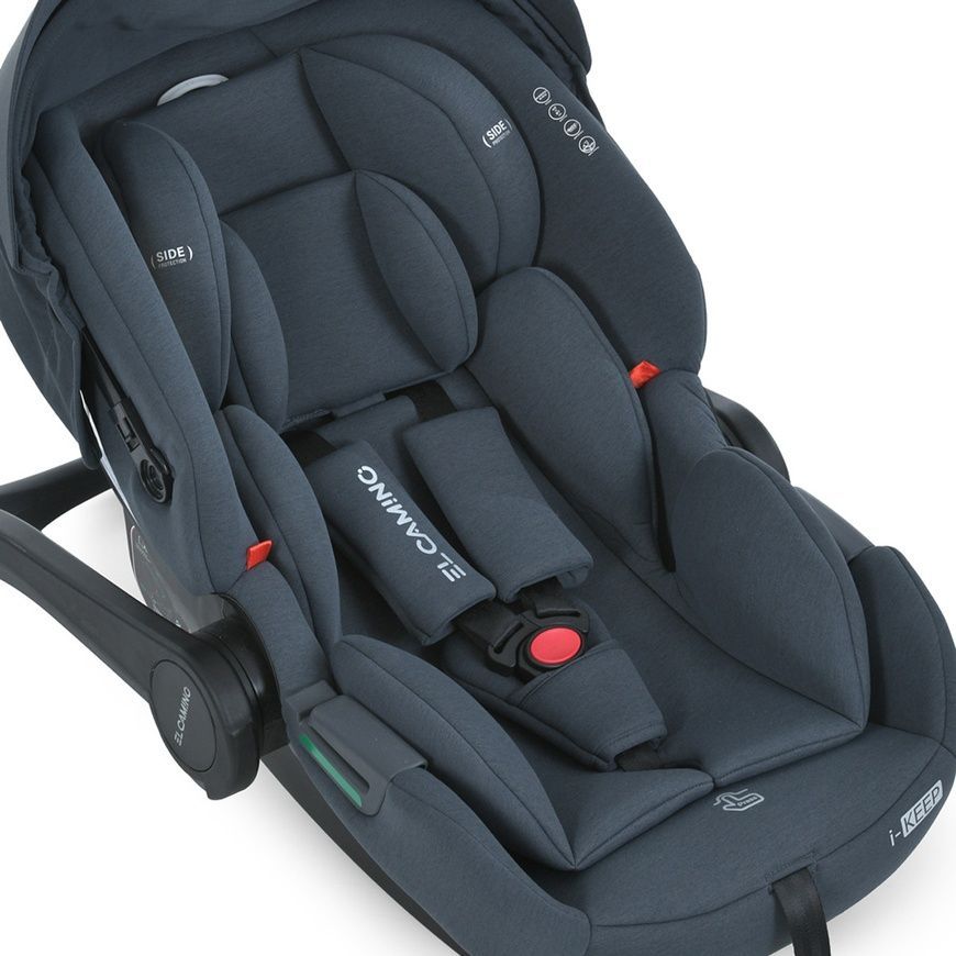 Детское автокресло с козырьком и 4 регулировки подголовника El Camino i-KEEP ME 1186 Melange Rock Gray ME 1186 Melange Rock Gray фото