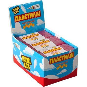 Восковий пластилін "Travel Kids" 12 шт в упаковці 30г Рожевий 105775/KL фото