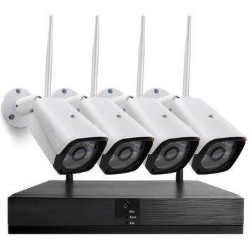 Система видеонаблюдения на 4 камеры UKC 8004-6673 WiFi 5G 1080p Комплект камер внешнего видеонаблюдения 8CHWIFI6/VEN фото