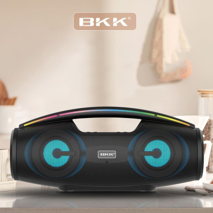 Музыкальная Bluetooth колонка с подсветкой и микрофоном B100 20Вт Черная 8213/EW фото
