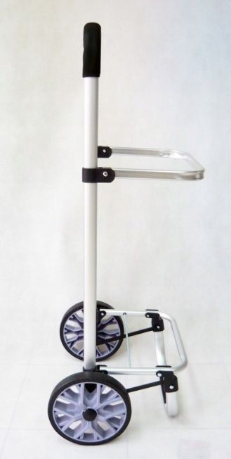 Тележка SHOPPING CART-D-016-3 в коричневую клетку Сумка-тележка с колесами на подшипниках алюминиевая 3025/AND фото