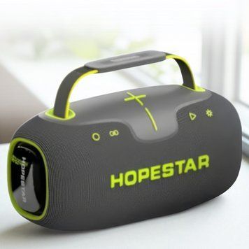 Портативна бездротова Bluetooth колонка з RGB підсвічуванням Hopestar Party Box 150 Сіра 17223-1-Сер/MG фото