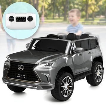 Дитячий електромобіль Lexus до 8 км/год з EVA колесами та підсвічуванням M 6140EBLRS-11 Сірий (автофарбування) M 6140EBLRS-11 фото