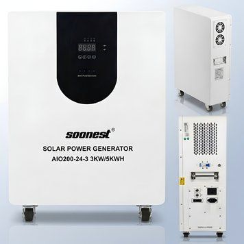 Гібридний інвертор 3kW з акумулятором LiFePO4 25.6V/200Ah 0602/МК фото