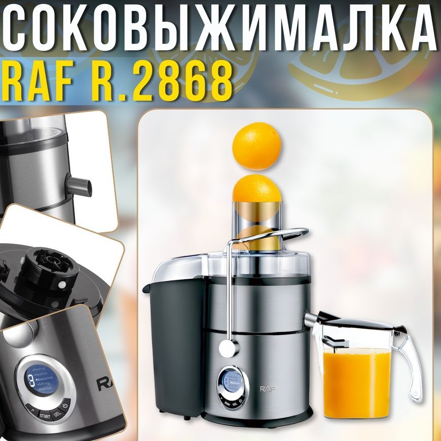 Блендер-соковыжималка&nbsp;с 5 скоростями и импульсным режимом&nbsp;RAF R.2868 800W 5073/AND фото