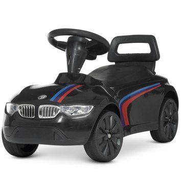 Спортивна каталка-толокар BMW зі світлом фар та музикою на батарейках Bambi M 4580-2 Чорний M 4580-2 фото