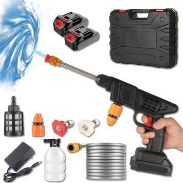 Мойка высокого давления на 2 аккумулятора Cleaning Gun 8559 1000W для автомобиля 02205-1/MB фото