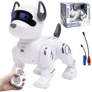Собака-робот на радиоуправлении Intelligent Dog Робот с звуковыми и световыми эффектами 3800/МК фото