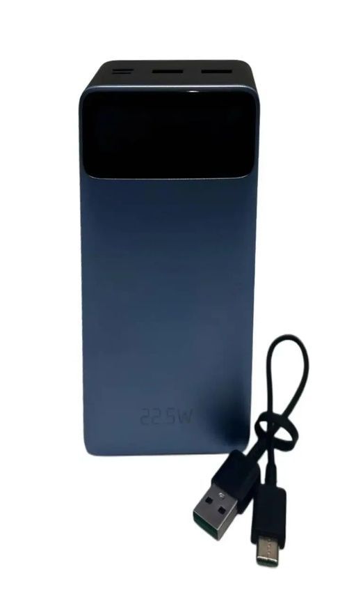 Портативное зарядное устройство Power Bank с дисплеем и быстрой зарядкой KP KPG-307 30000 mAh Серый 6573/EW фото