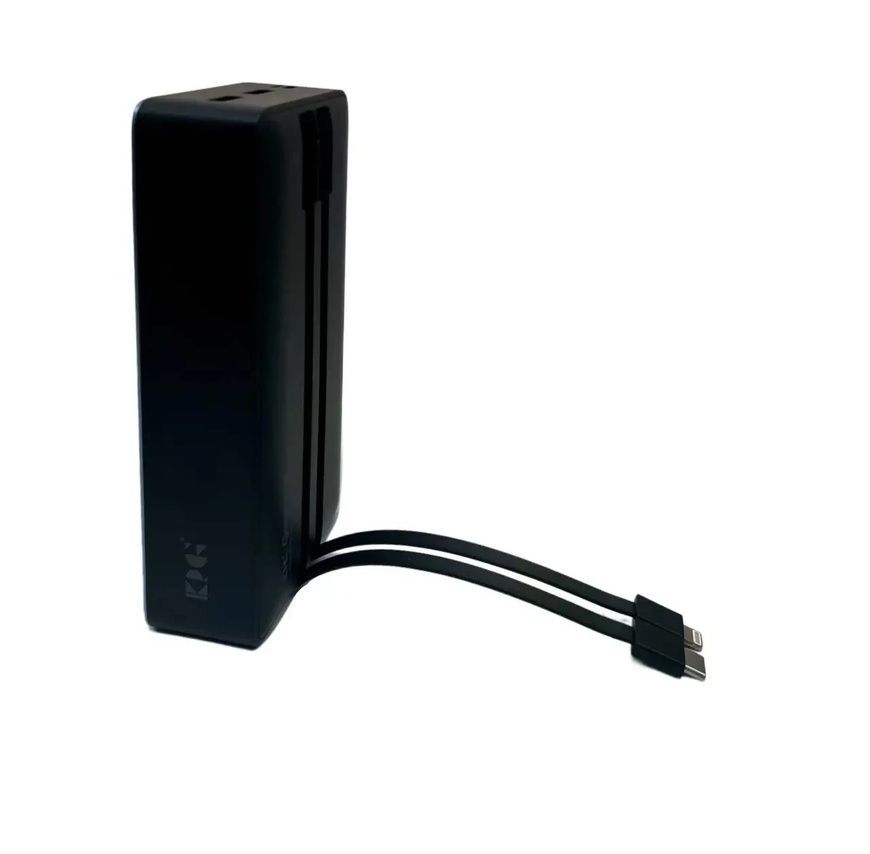Портативное зарядное устройство Power Bank с дисплеем и быстрой зарядкой KP KPG-307 30000 mAh Серый 6573/EW фото