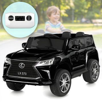 Дитячий електромобіль Lexus до 8 км/год з EVA колесами та підсвічуванням M 6140EBLRS-2 Чорний (автофарбування) M 6140EBLRS-2 фото
