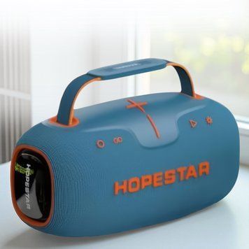 Портативна бездротова Bluetooth колонка з RGB підсвічуванням Hopestar Party Box 150 Блакитна 17223-2-Гол/MG фото