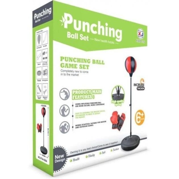 Боксерский набор с надувной грушей на стойке 105 см и перчатками Punching Ball Set Детский боксерский набор PBS18/DT фото