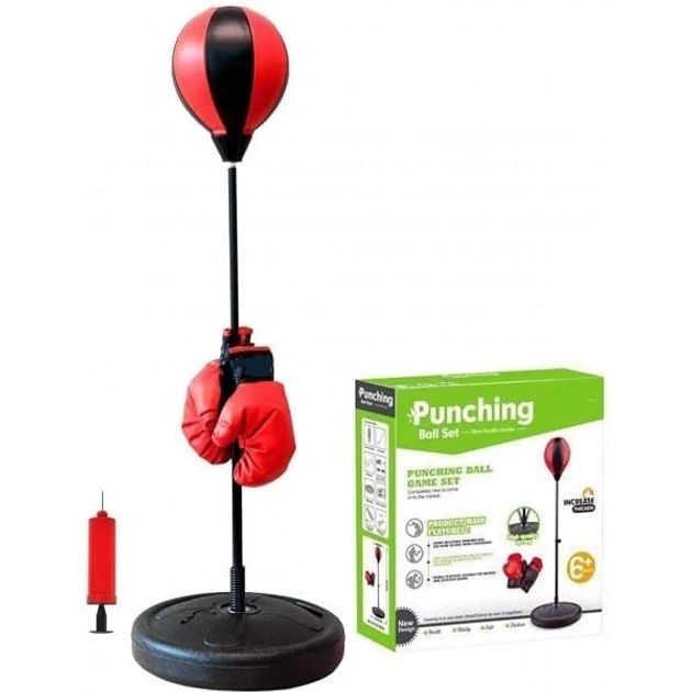 Боксерский набор с надувной грушей на стойке 105 см и перчатками Punching Ball Set Детский боксерский набор PBS18/DT фото