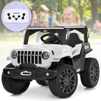 Дитячий електромобіль до 5 км/год з амортизаторами та пультом ДК Bambi Racer M 6357EBLR-1 Білий M 6357EBLR-1 фото