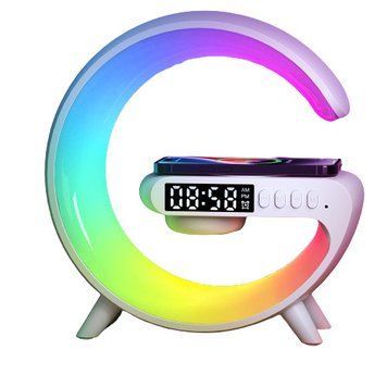 Розумна настільна бездротова лампа Bluetooth із зарядкою та будильником Smart Light Machine G63 16238/MG фото