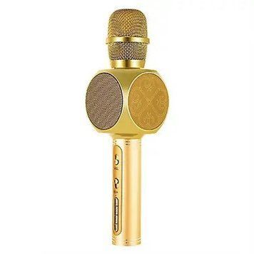Караоке микрофон детский портативный беспроводной Bluetooth USB Magic Karaoke YS-63 Черный золотой YS63З/DT фото