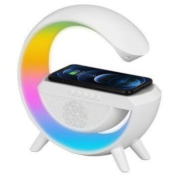 Настольный смарт светильник-ночник G-Smart RGB G-500 Лампа-ночник с Bluetooth-колонкой и беспроводной зарядкой НФ-00008598/MX фото