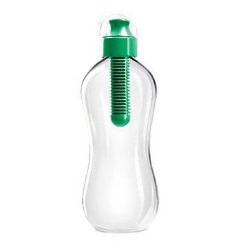 Пластикова пляшка для води з фільтром та карабіном 550 мл Bottle Спортивна пляшка для води Зелений 2355-6/AND фото