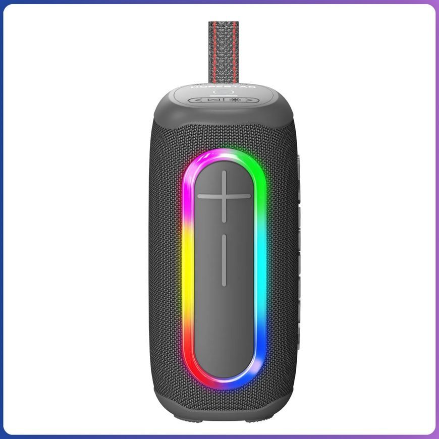 Портативна Bluetooth-колонка&nbsp;20W з RGB-підсвіткою&nbsp;та захистом IPX6&nbsp;Hopestar P60 Сірий 01726-1/MB фото