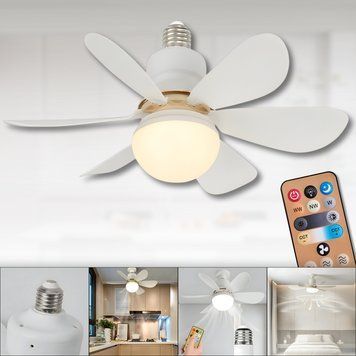 Стельова LED лампа з вентилятором,&nbsp;6 лопатями та&nbsp;3 режимами світу&nbsp;30W | E27 AY1056 17694/MG фото