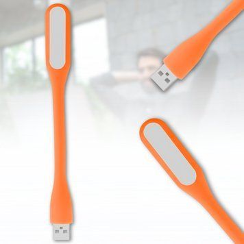 Портативний USB LED ліхтарик гнучкий для ноутбука та ПК Помаранчевий 13312-4-Ора/MX фото