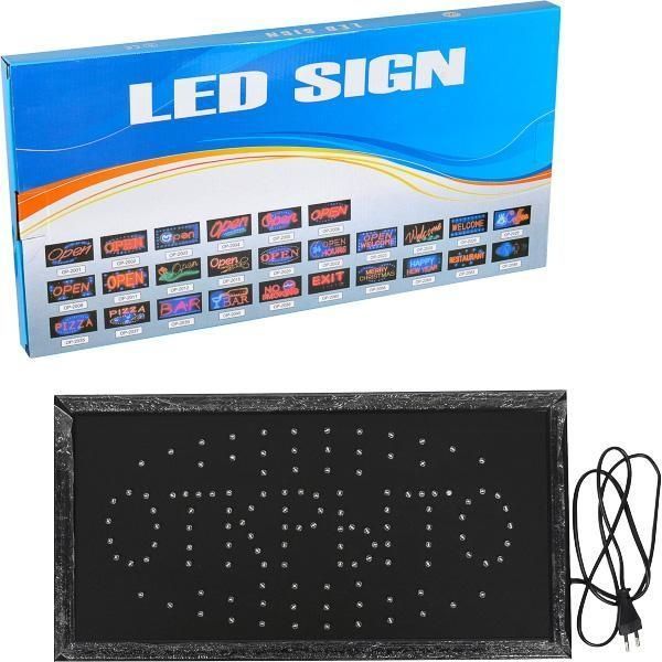 Світлодіодна LED вивіска ВІДКРИТО 48*25*2 см ОР-2104 97537/KL фото