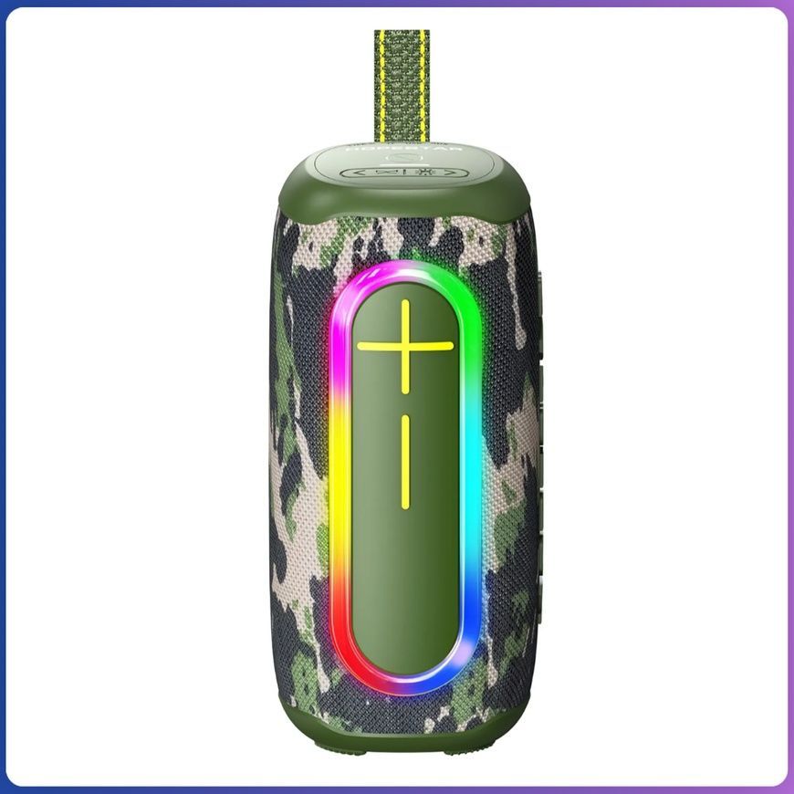 Портативная Bluetooth-колонка&nbsp;20W с RGB подсветкой&nbsp;и защитой IPX6&nbsp;Hopestar P60 Камуфляж 01726-3/MB фото