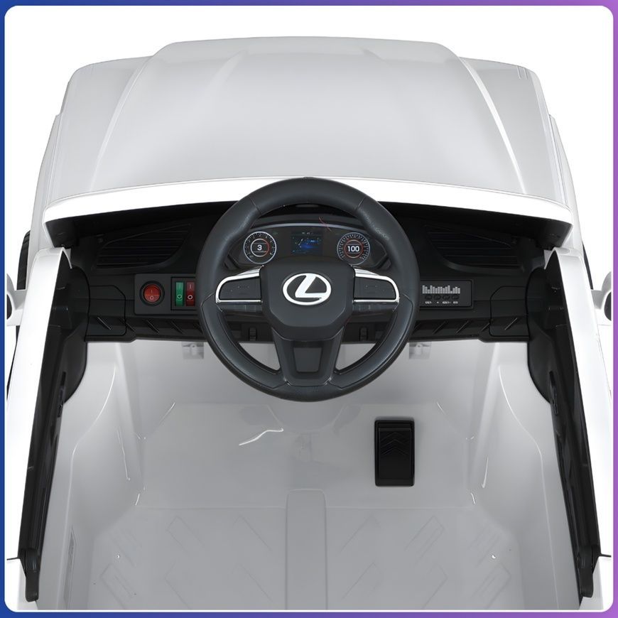 Дитячий електромобіль Lexus до 8 км/год з EVA колесами та підсвічуванням M 6140EBLR-1 Білий M 6140EBLR-1 фото
