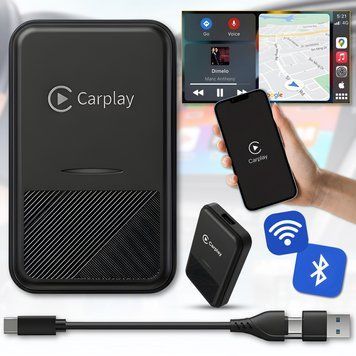 Автомобільний бездротовий адаптер з Bluetooth і Wi-Fi CarPlay P10 для iPhone 0271/МК фото