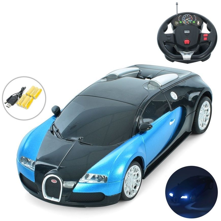 Радиоуправляемая машинка с пультом Bugatti Veyron B24A Машинка с подсветкой на резиновых колесах B24A фото