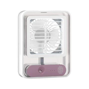Увлажнитель с вентилятором и сенсорным управлением LED подсветкой Mini FAN Белый 15788Б фото