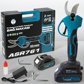 Аккумуляторный секатор 25 мм ASSUR ASR761 21V в кейсе ASR761/МК фото