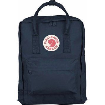 Городской влагостойкий рюкзак на 16 л с съёмной спинкой Fjallraven Kanken Classic Темно-синий Рюкзак-сумка 8066/GR фото
