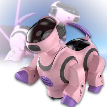 Интерактивная игрушка Собака-робот на радиоуправлении 8216-1 Робот с звуковыми и световыми эффектами Розовый 8216-1-1 фото