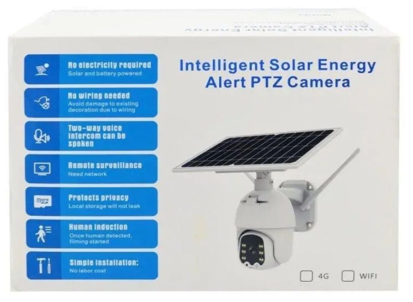 Вулична WIFI камера для відеоспостереження UKC Q5 2MP Solar з сонячною панелью Самозарядна IP камера НФ-00007045/MX фото